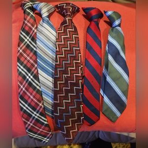 Stylish Kids Tie Set - Plaid, Chevron, and Striped Designs